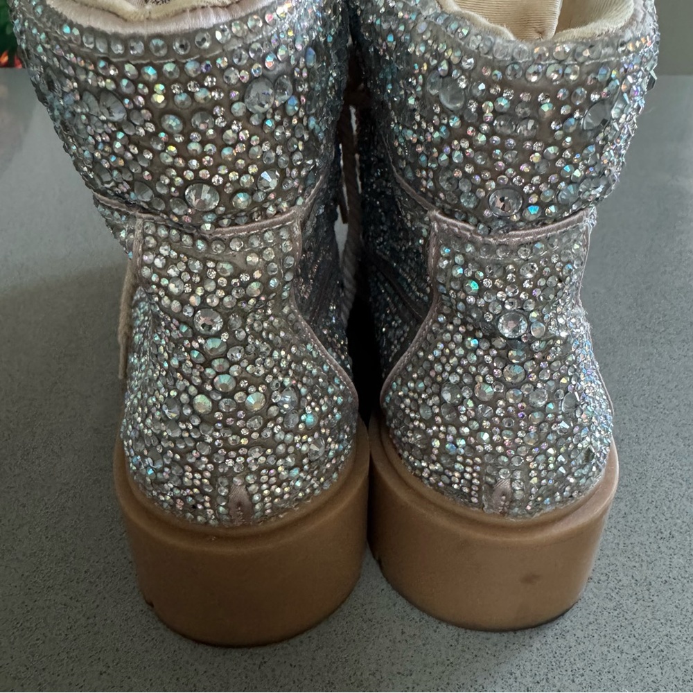 Betsey Johnson Rhinestone Combat Boots - Picture 5 of 10